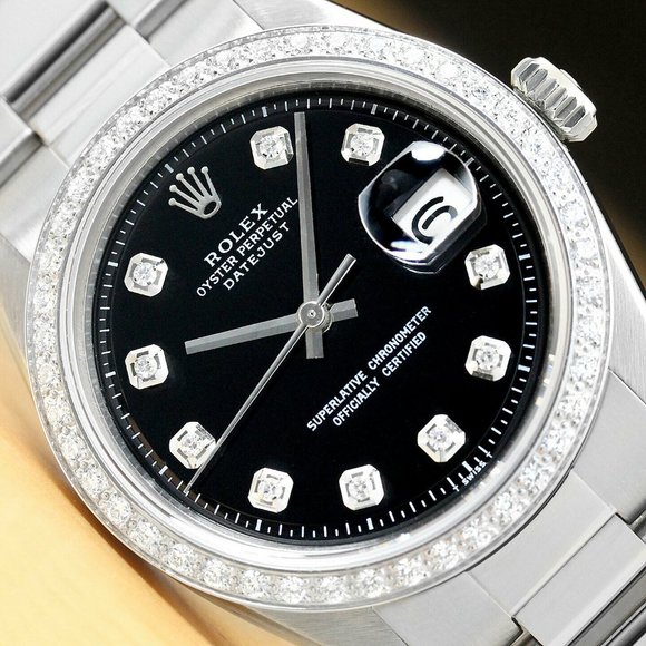 Rolex Other - Rolex Datejust Men's 36mm Diamond Bezel Watch